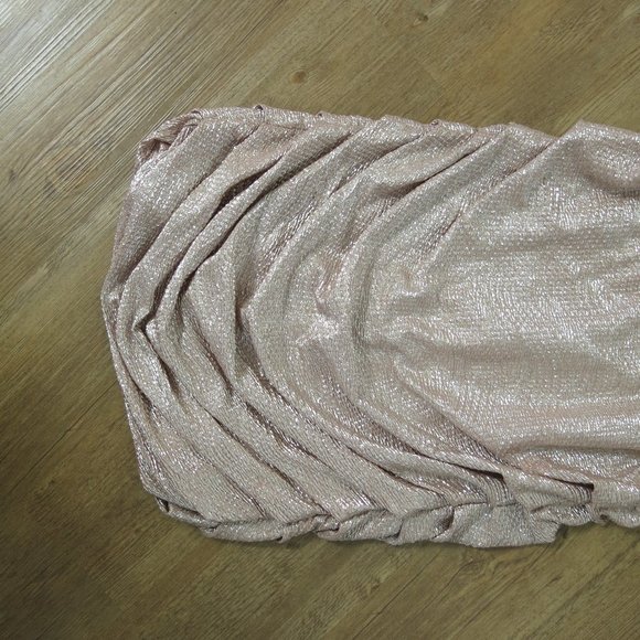 Express Pink Shimmery Rouched Bodycon Party Dress - Picture 7 of 14